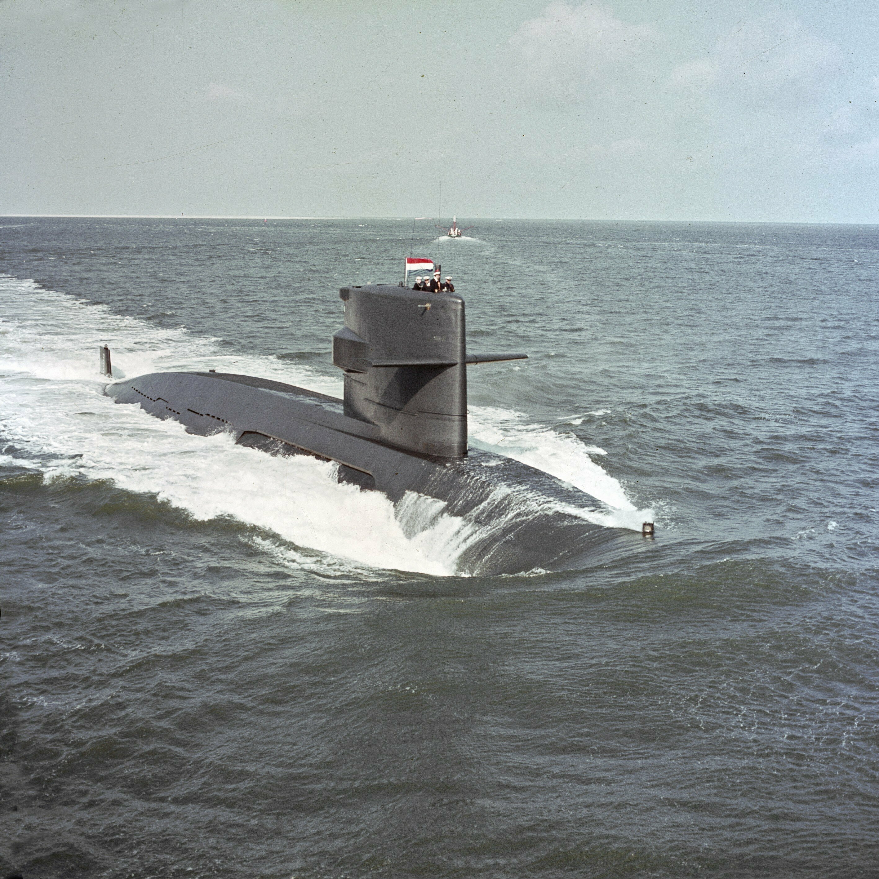 Photo of the Zwaardvis, the lead submarine of its class