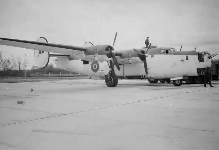 Consolidated Liberator of No. 11 (BR) Squadron, Royal Canadian Air Force, on the tarmac at Dartmouth, late 1944; Library and Archives Canada PA-100800