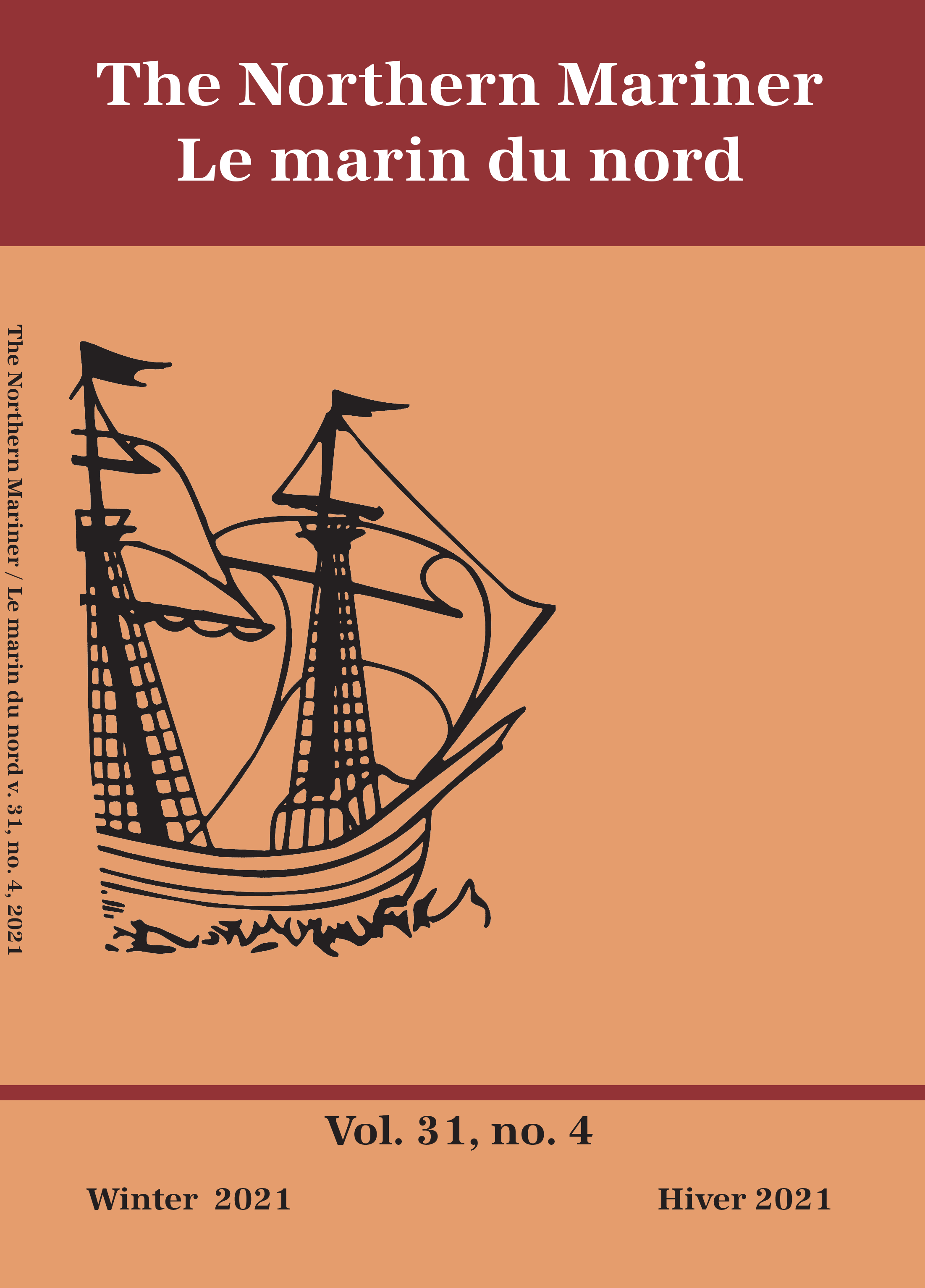 The image depicts the current cover of The Northern Mariner. It includes the journal's title and an illustration of the San Juan, the Basque whaling ship from 1565 that Parks Canada excavated in Red Bay, Labrador.