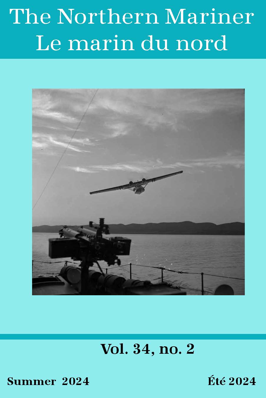 Royal Canadian Air Force Consolidated Canso or Catalina flying boat from after deck of a Fairmile motor launch, Gaspe, Quebec, June 1943, Library and Archives Canada, e010859223